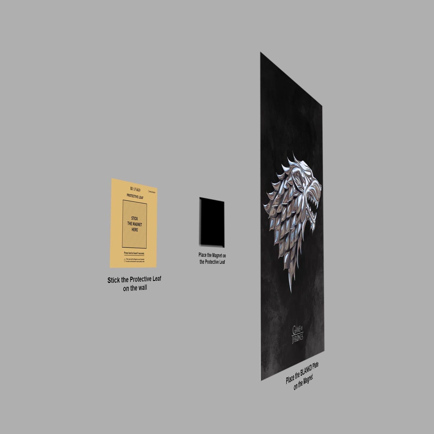 Game of Thrones Stark Sigil metal poster