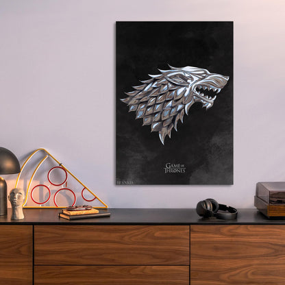 Game of Thrones Stark Sigil metal poster