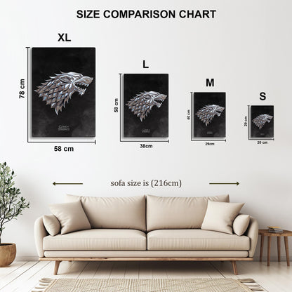 Game of Thrones Stark Sigil metal poster