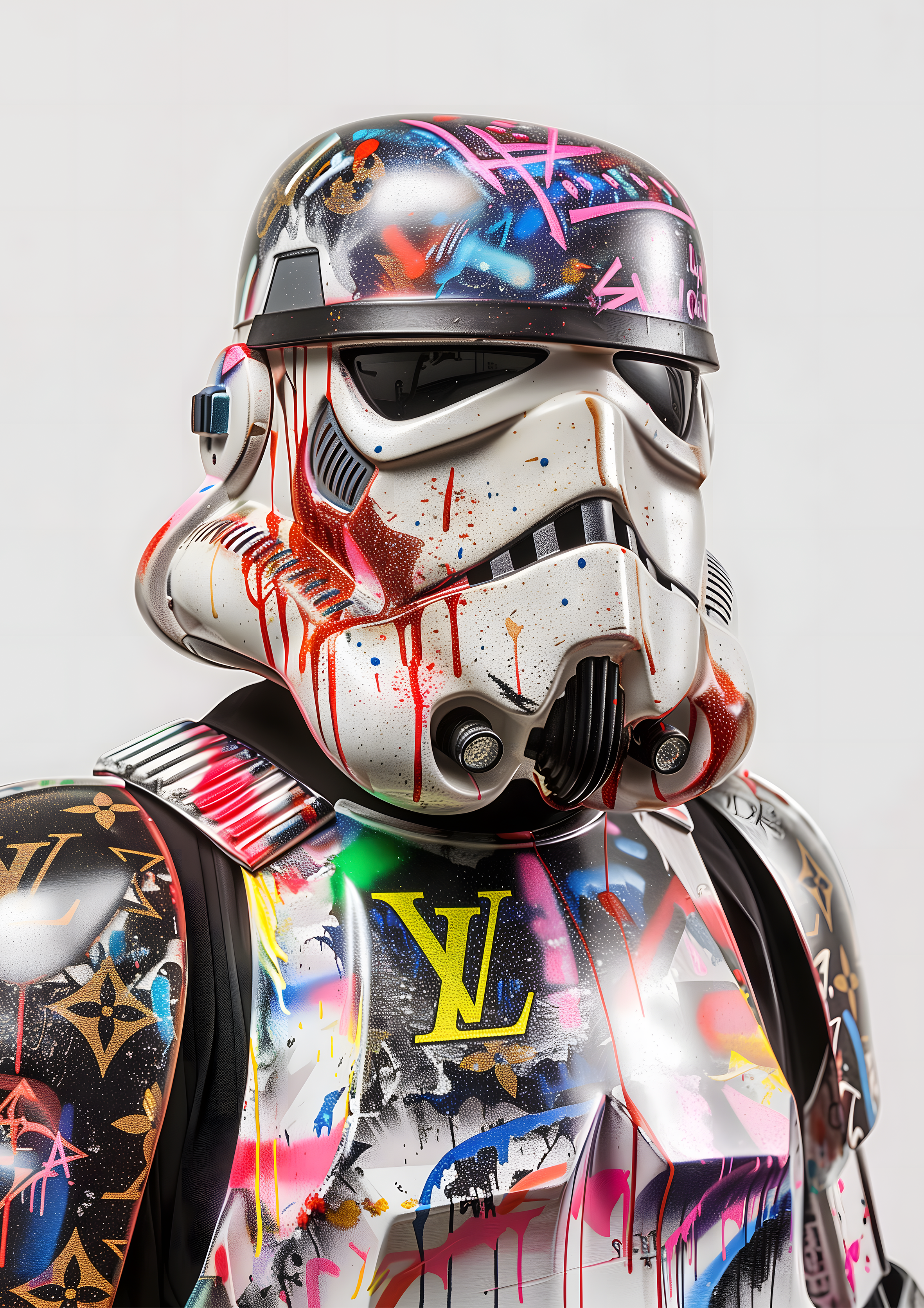Stormtrooper Vandalized metal poster artwork