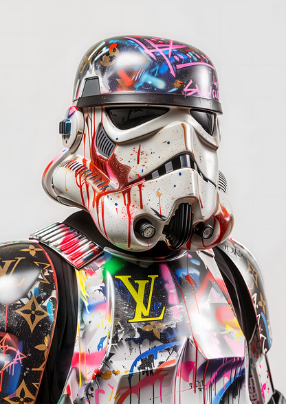 Stormtrooper Vandalized metal poster artwork