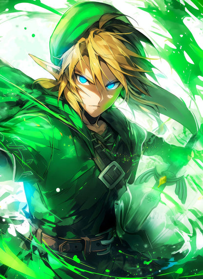 Legend of Zelda Link metal wall art