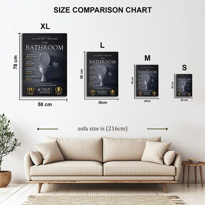 The Bathroom metal wall art in styled room setting