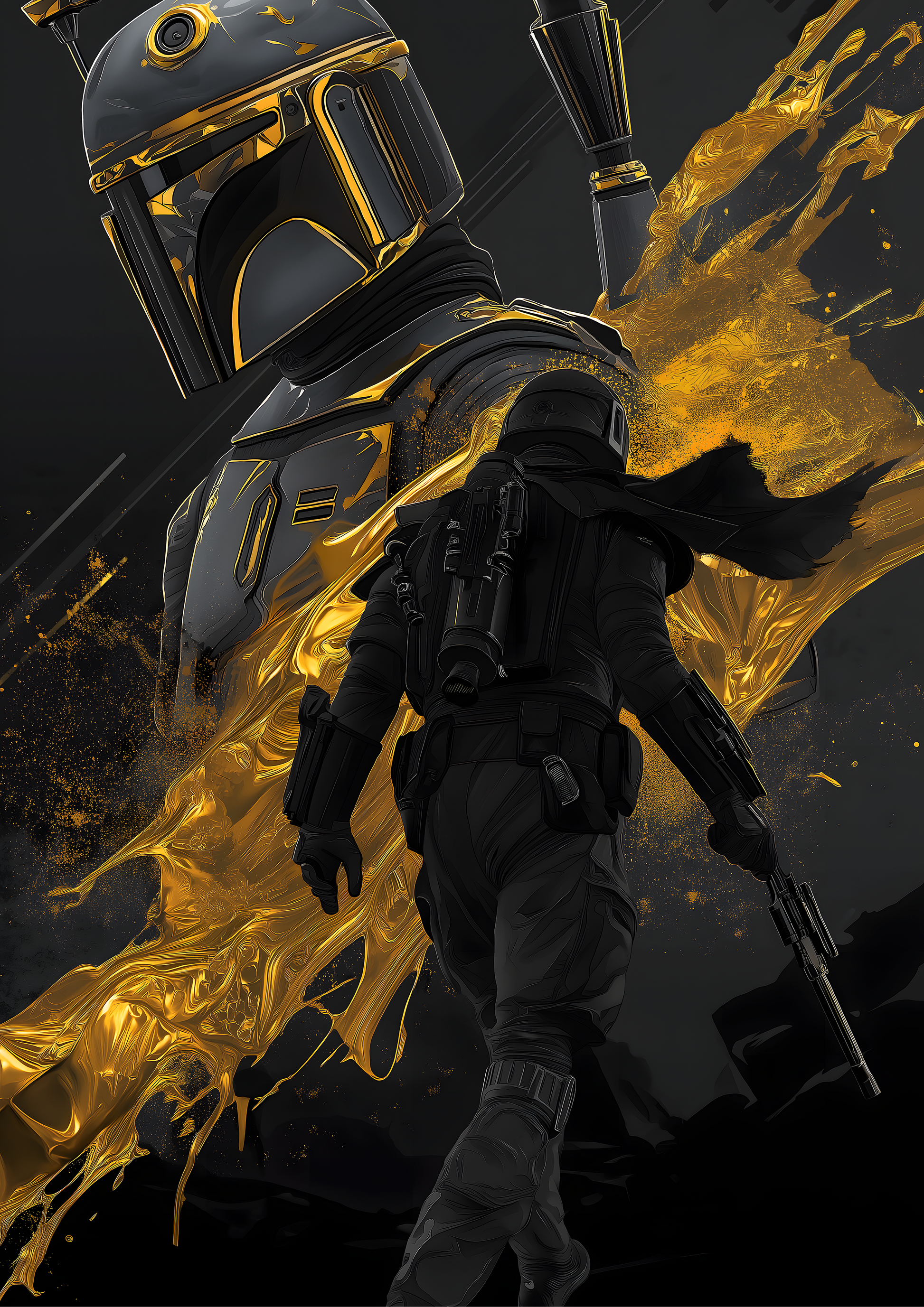 The Mandalorian metal poster artwork