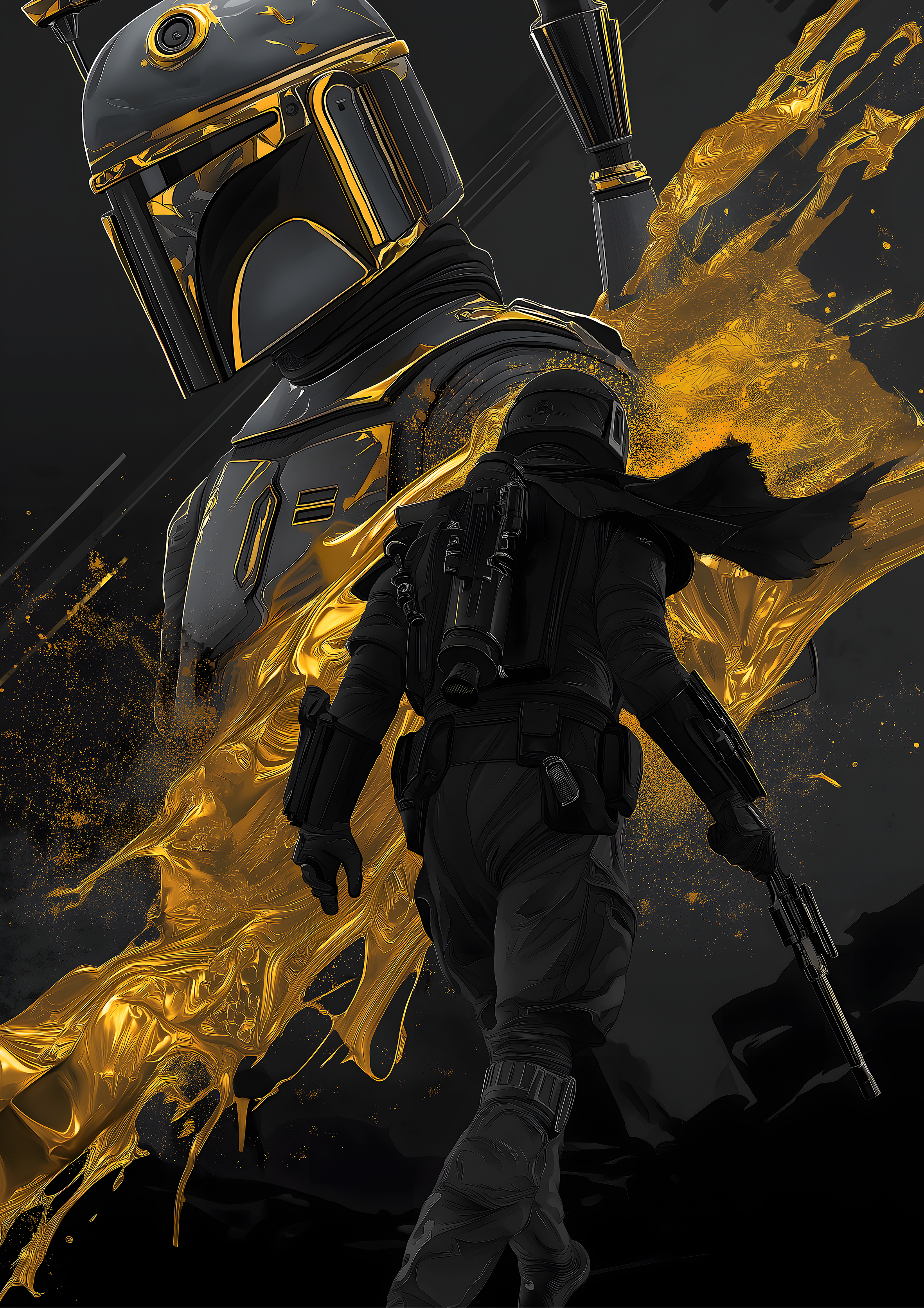 The Mandalorian metal poster artwork