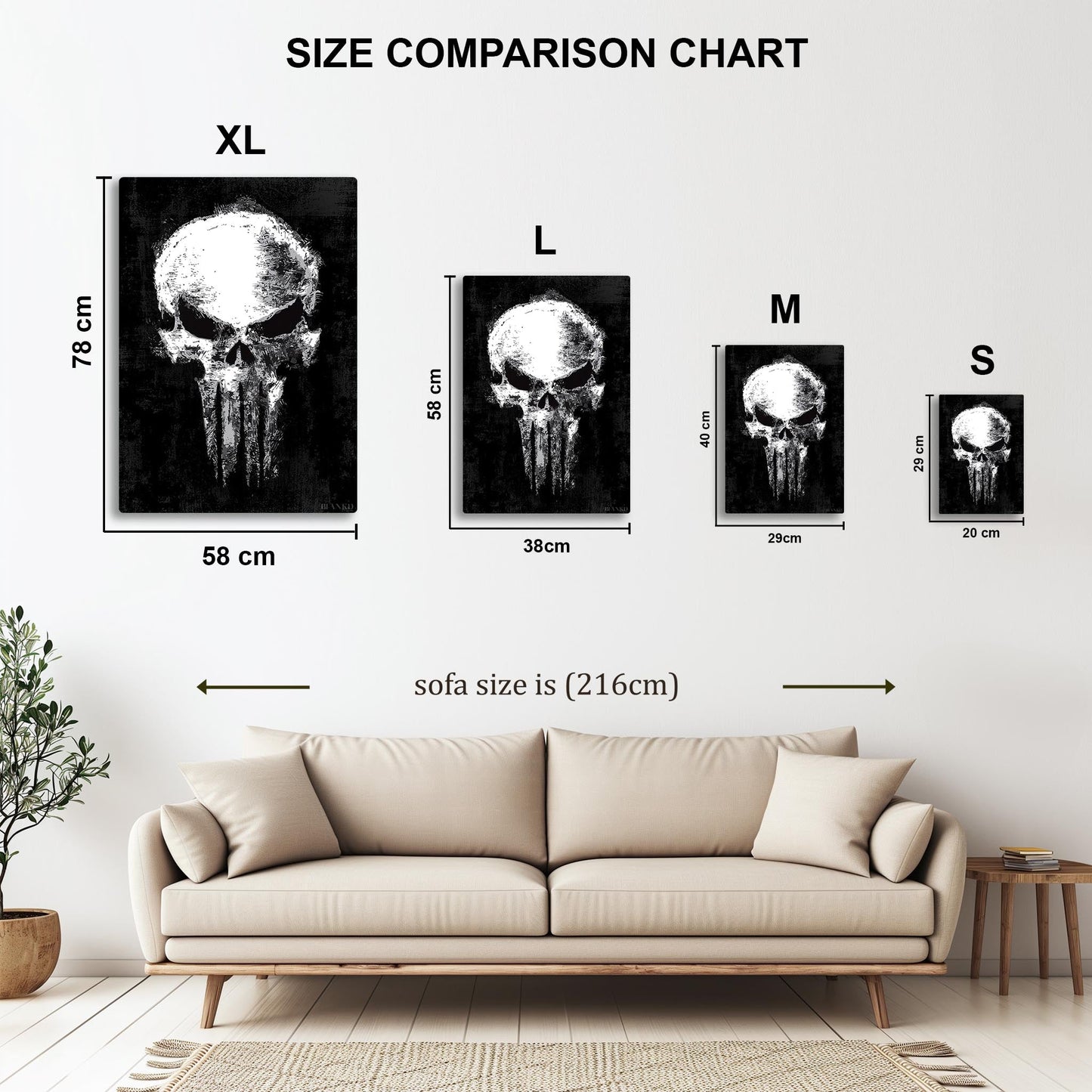 The Punisher Skull metal poster