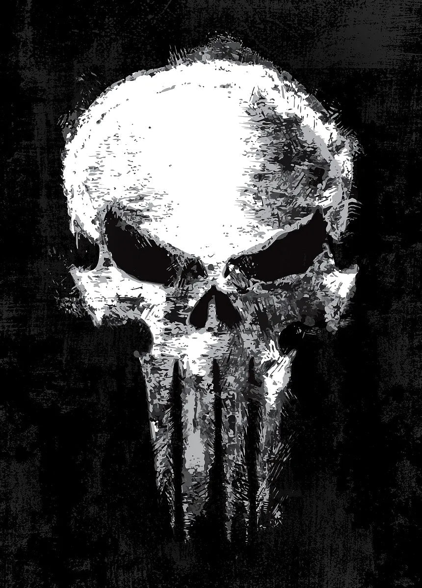 The Punisher One Last Kill Distressed Skull metal poster artwork