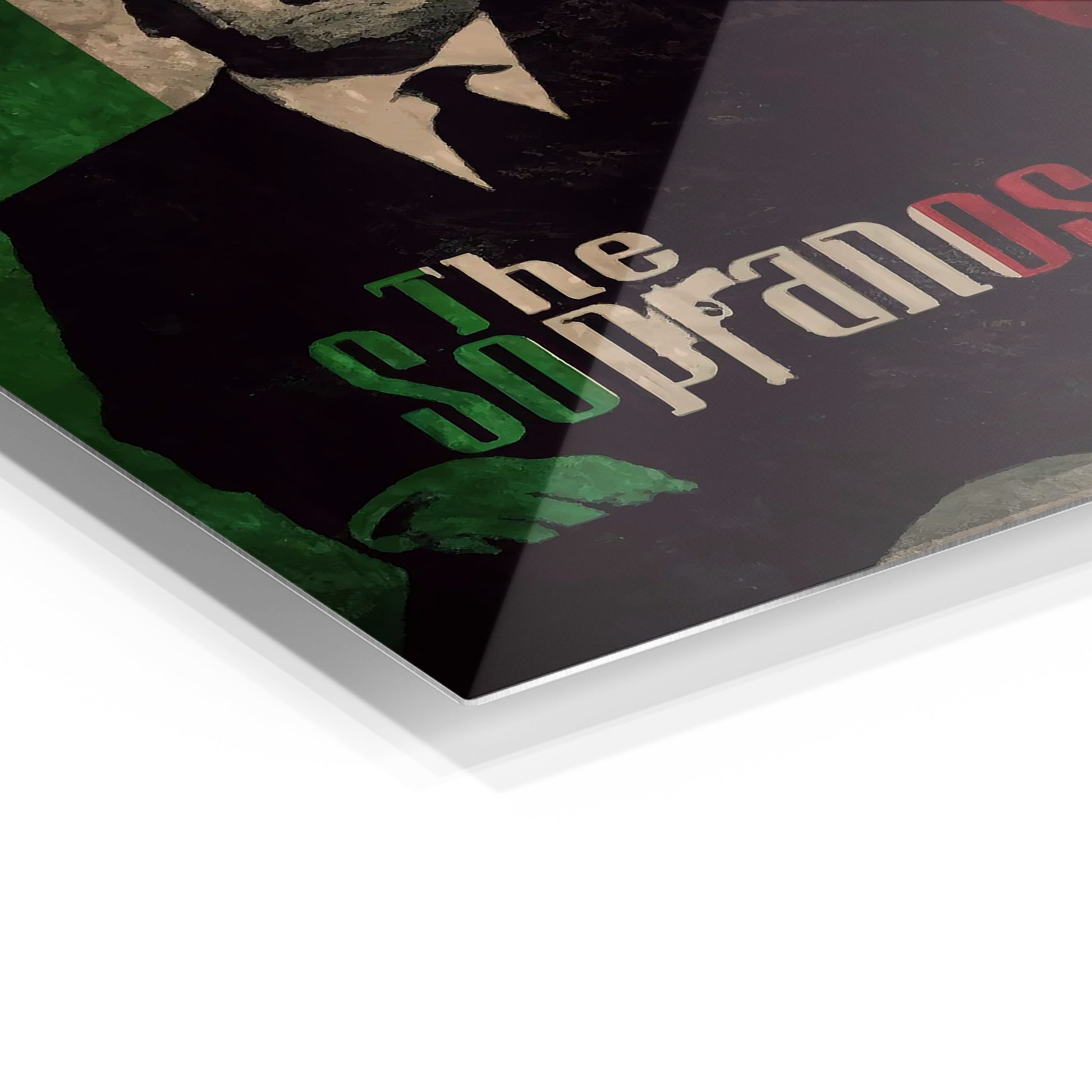 The Sopranos metal wall art in a modern interior
