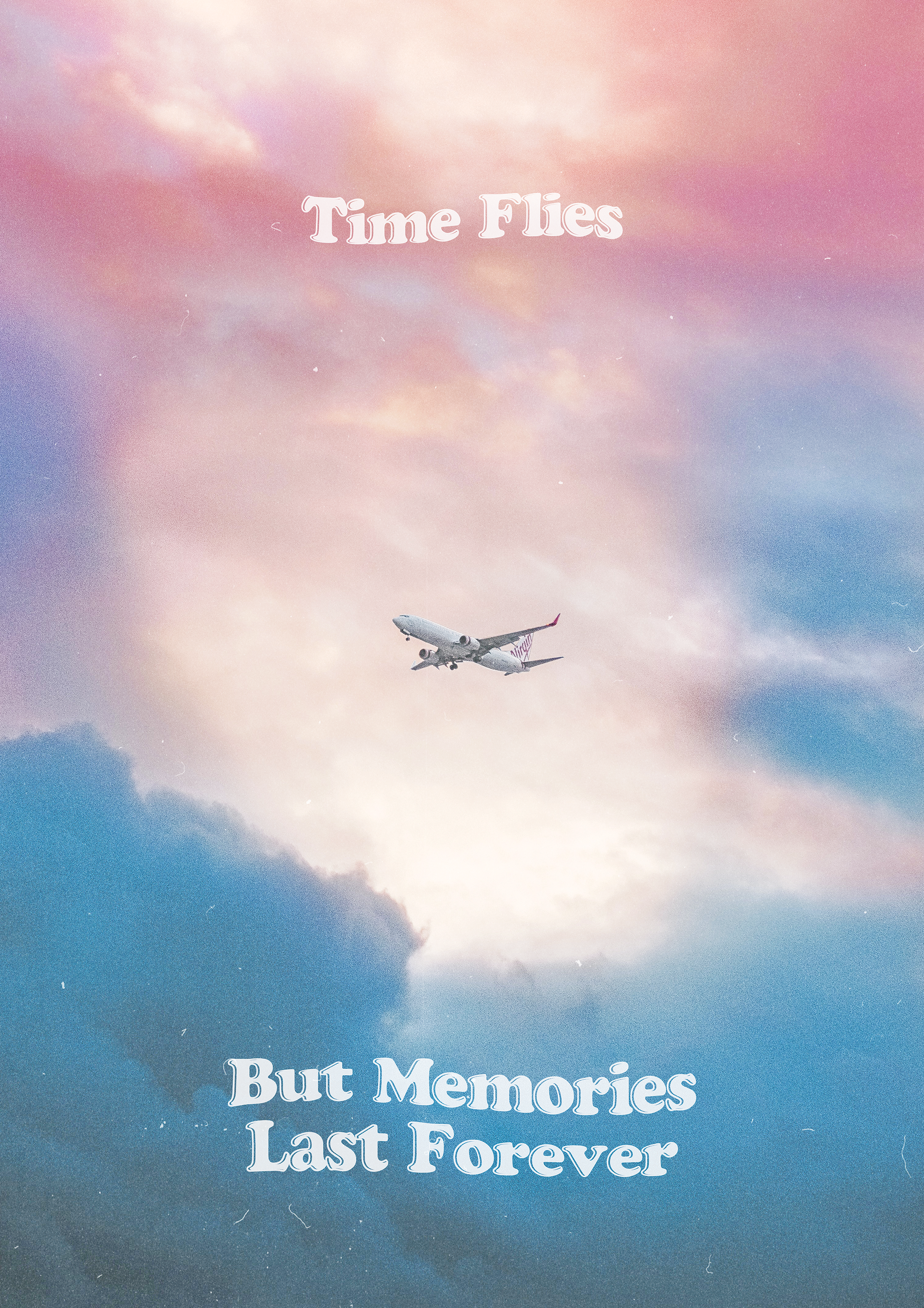 Time Flies metal poster artwork