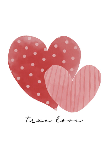 True Love Two Hearts metal poster artwork