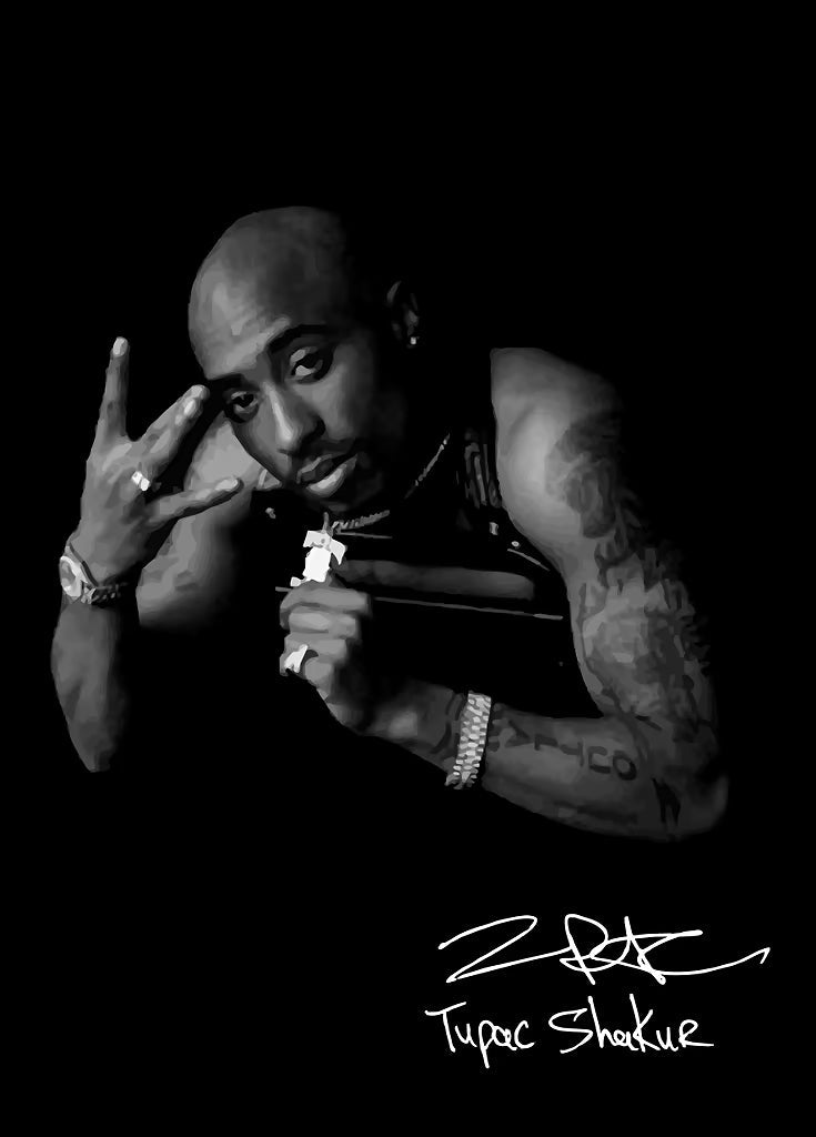 Tupac Shakur metal poster artwork