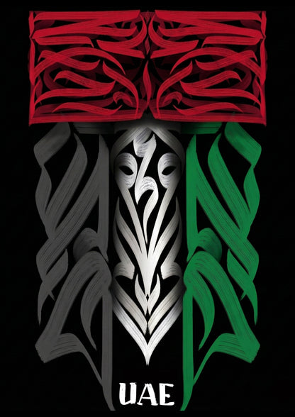 United Arab Emirates Flag 2 metal poster artwork