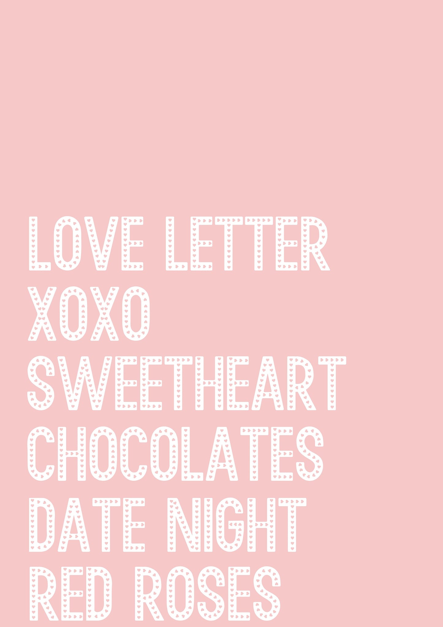 V Day Words metal poster artwork