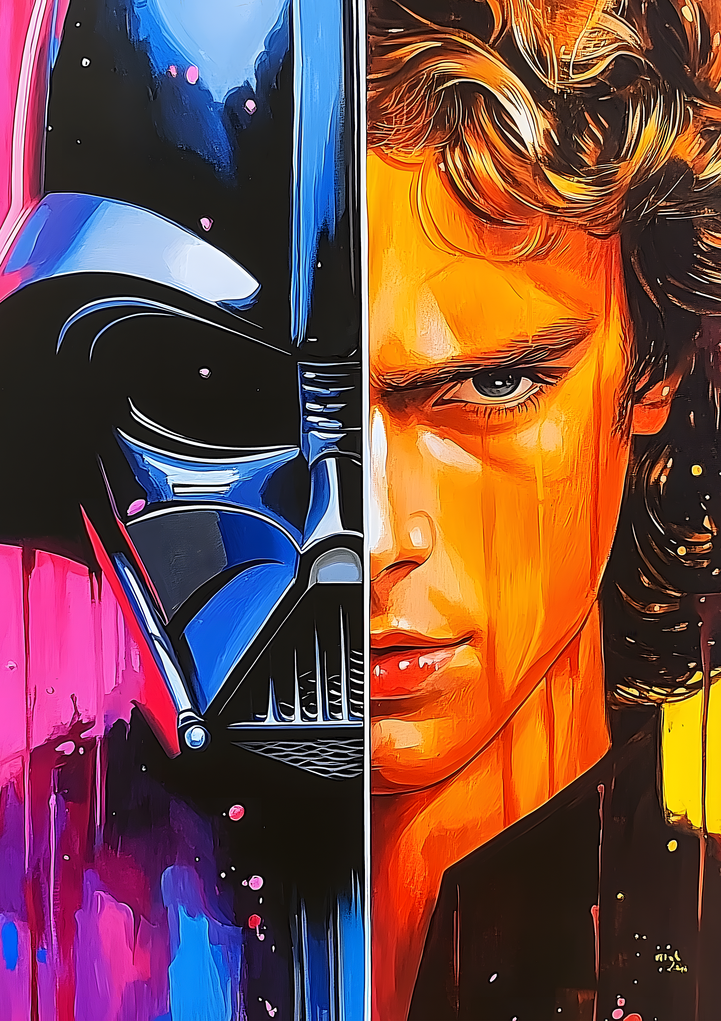 Vader vs Luke metal poster artwork
