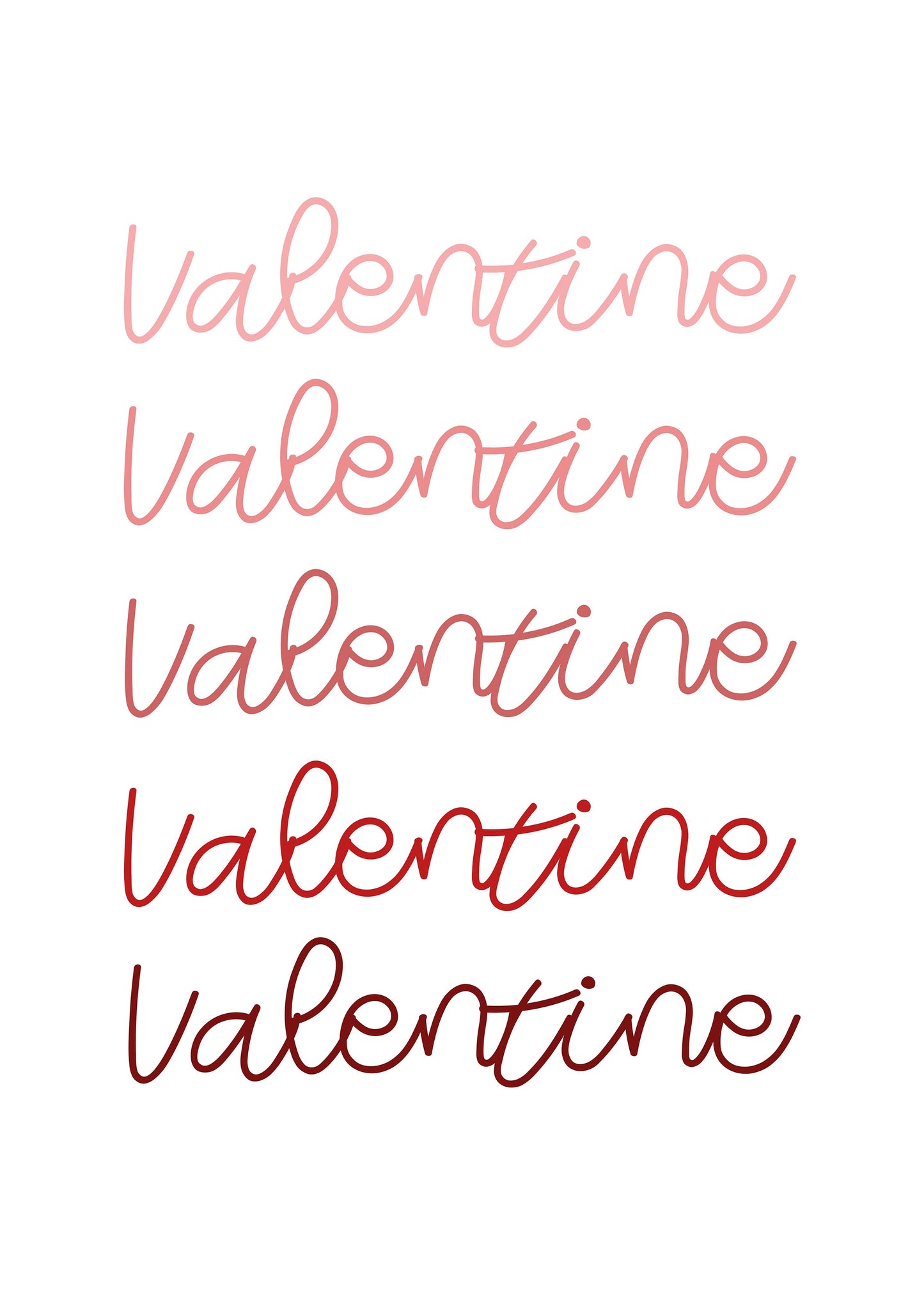 Valentine Cursive metal poster artwork