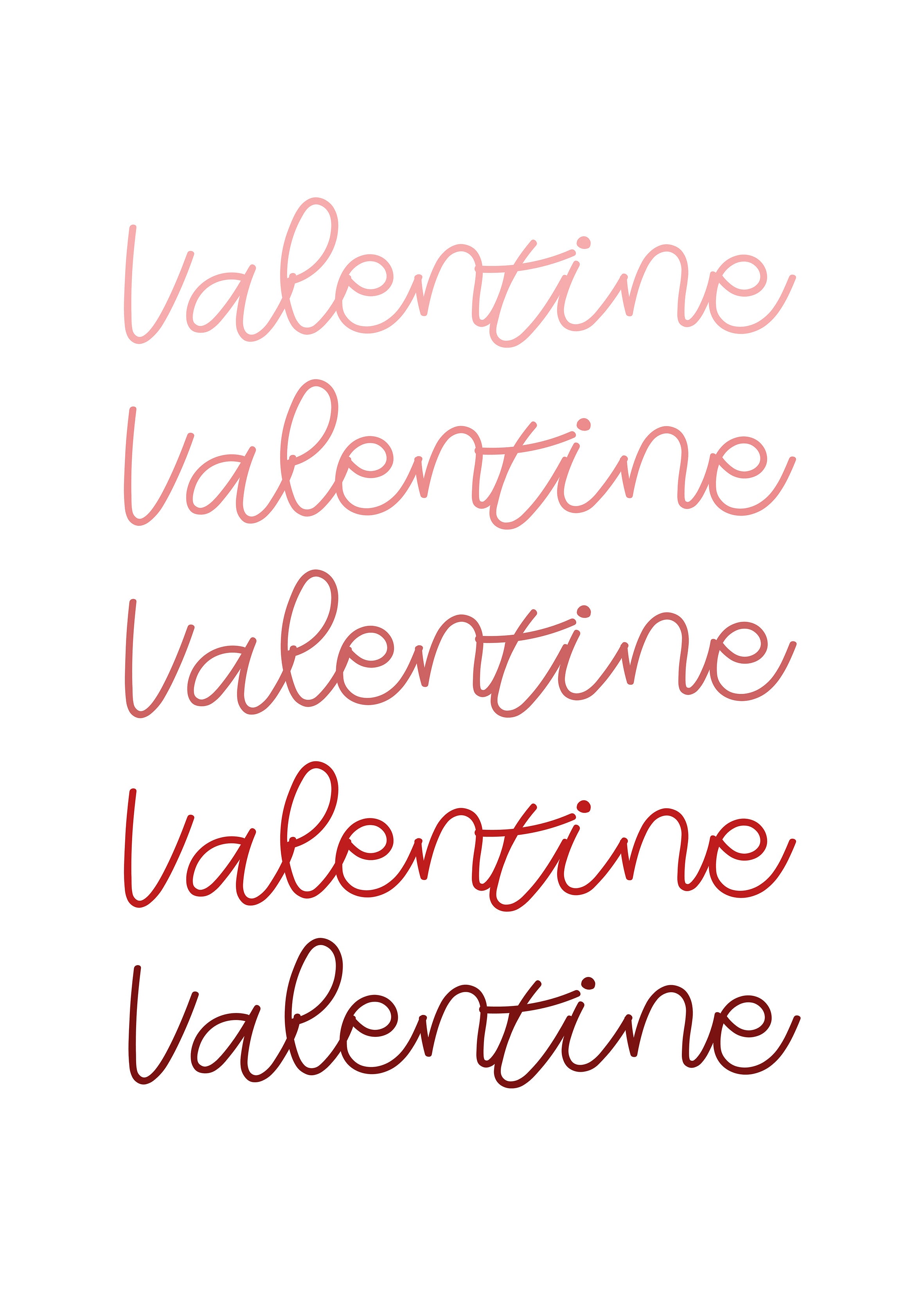 Valentine Cursive metal poster artwork
