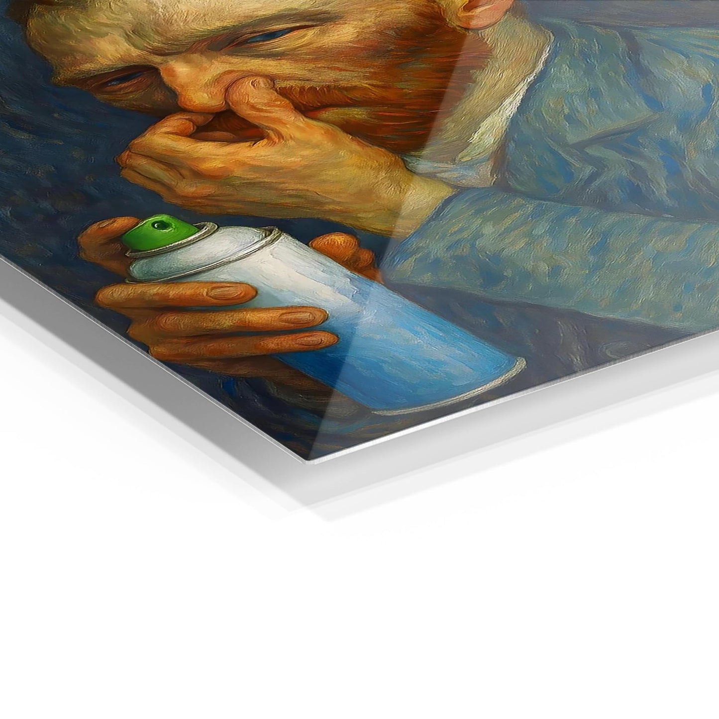 Van Gogh funny bathroom metal poster