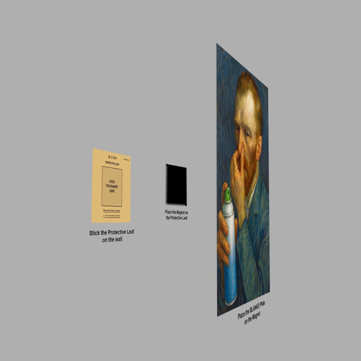 Van Gogh funny bathroom metal poster