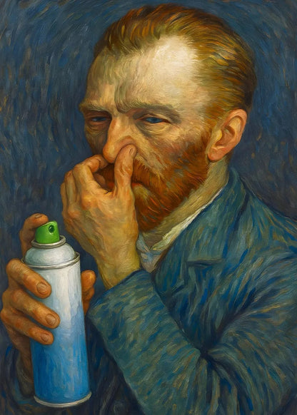 Van Gogh Funny Bathroom Toilet metal poster artwork