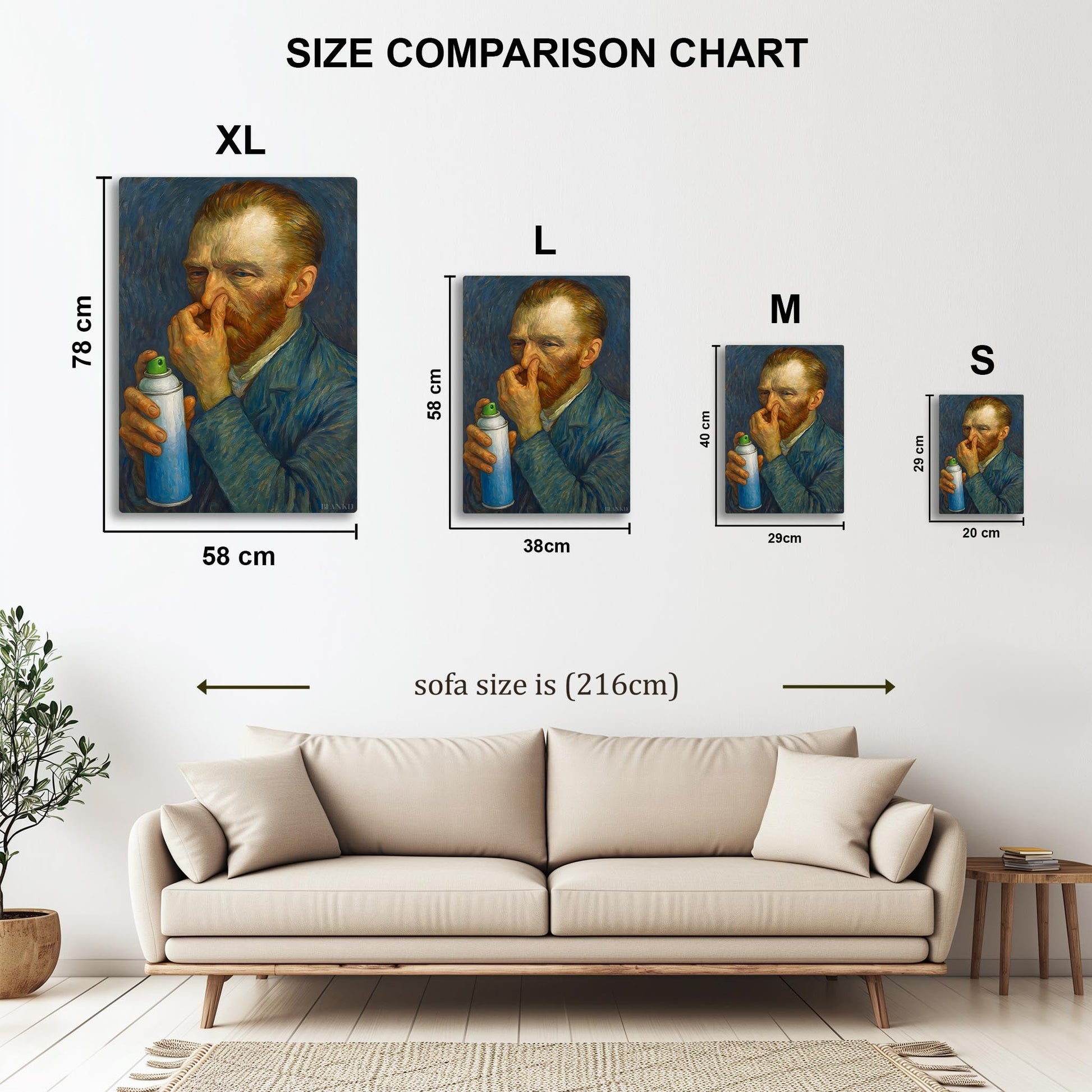 Van Gogh funny bathroom metal poster