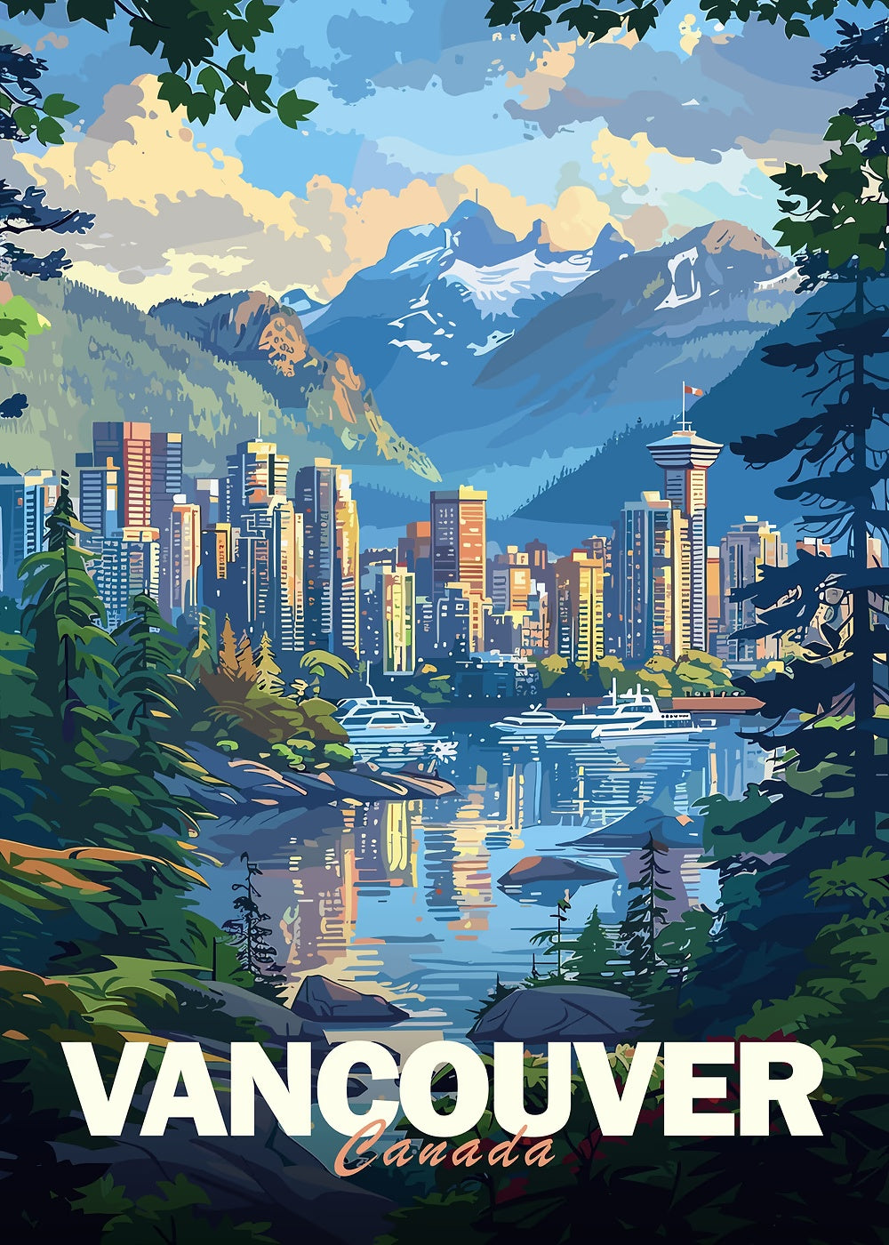 Vancouver, Canada metal poster artwork