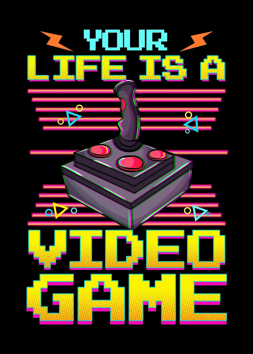 Video Game Joystick metal poster artwork