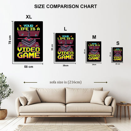 Video Game Joystick metal wall art in styled room setting