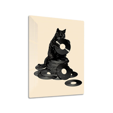 Vinyl Cat Retro Music
