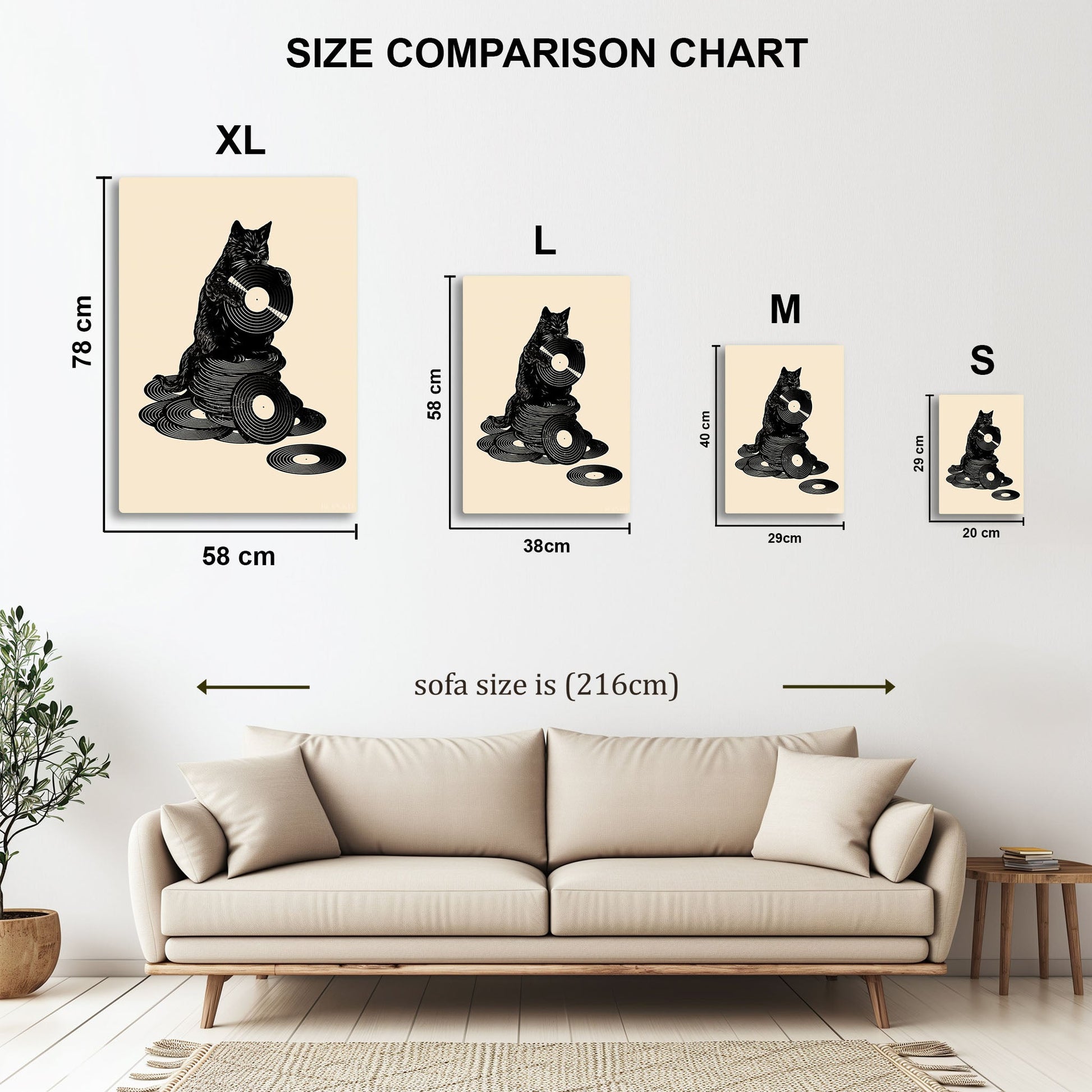 Vinyl Cat Retro Music