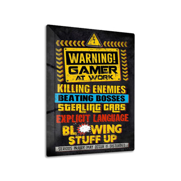 Warning Gamer At Work