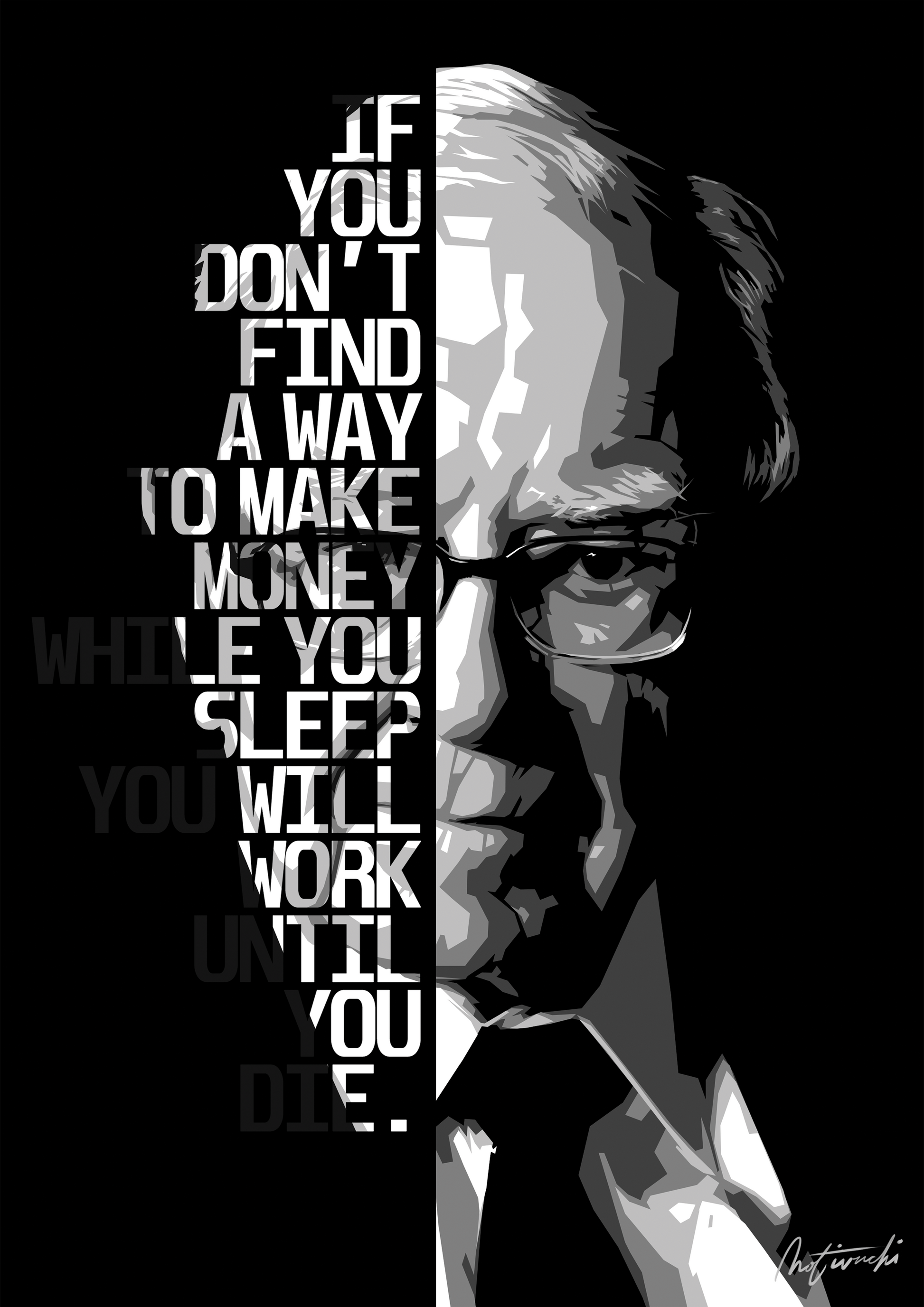 Warren Buffet Quote metal poster artwork