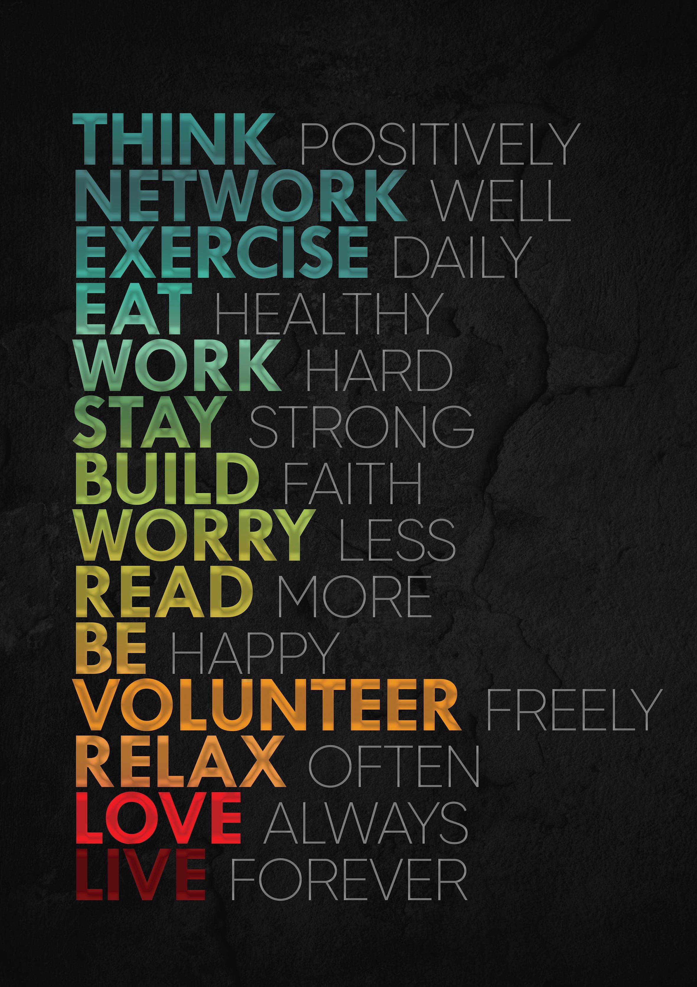 Think Positively metal poster artwork