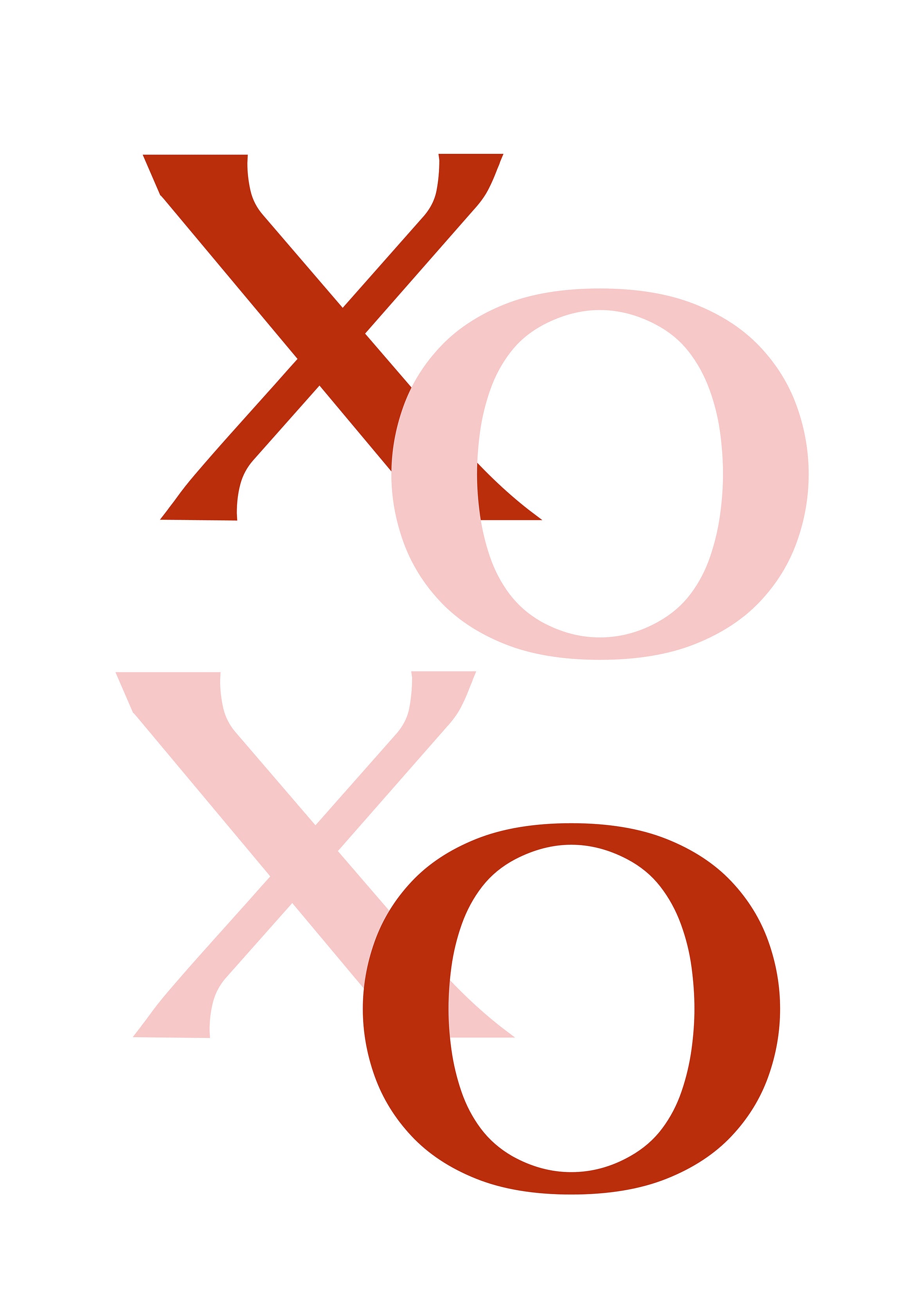 XOXO metal poster artwork