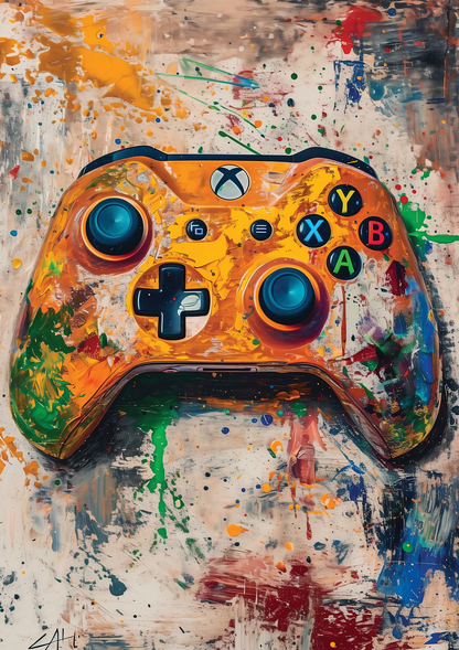 Xbox Controller metal poster artwork