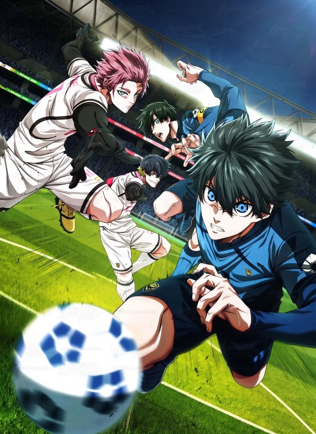 Isagi and Itoshi metal poster artwork