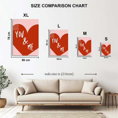 You & Me Big Red Heart