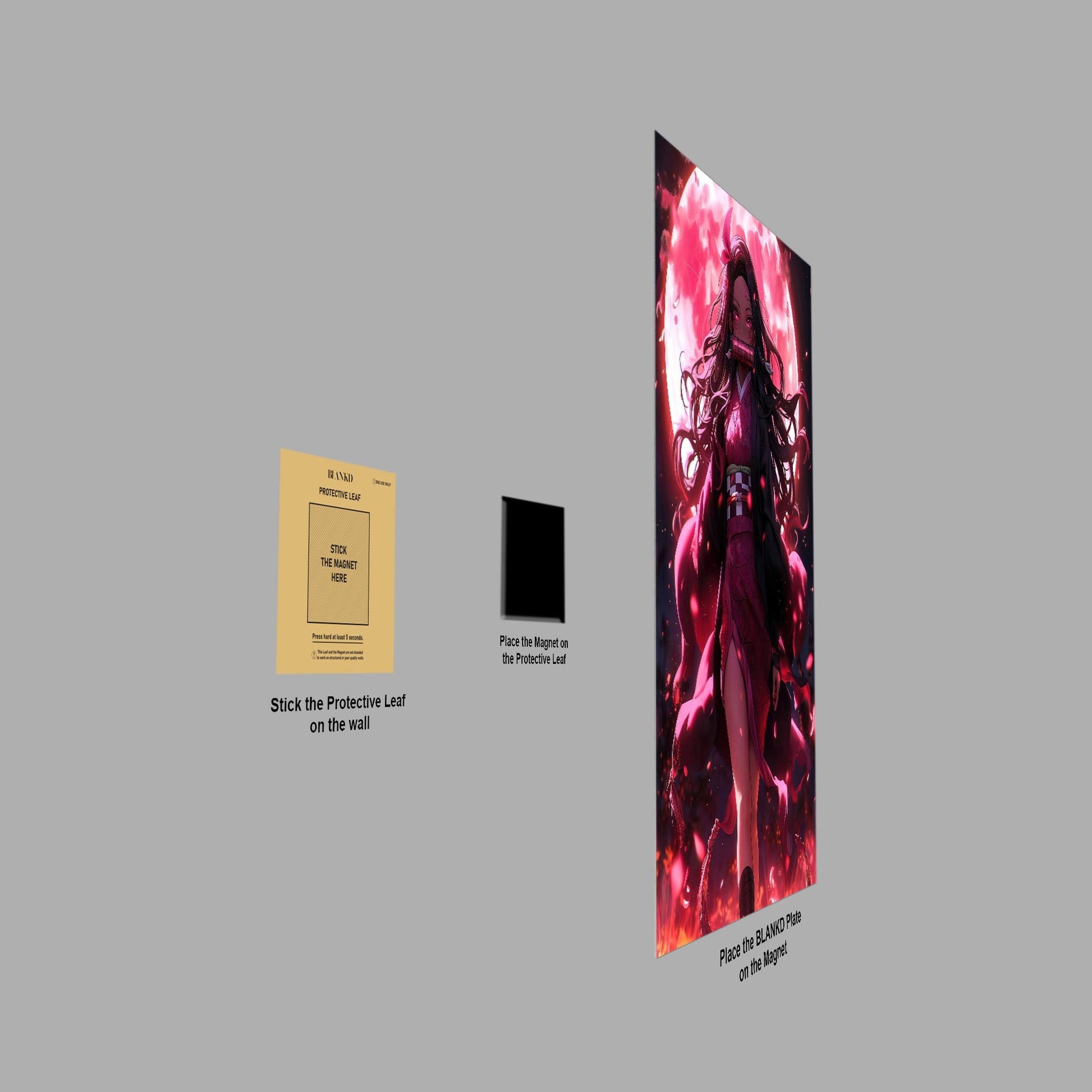 Nezuko Kamado metal poster