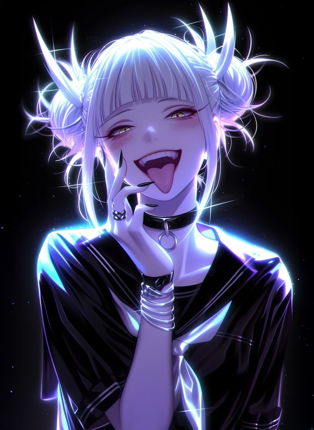 Himiko Toga Glowing metal wall art