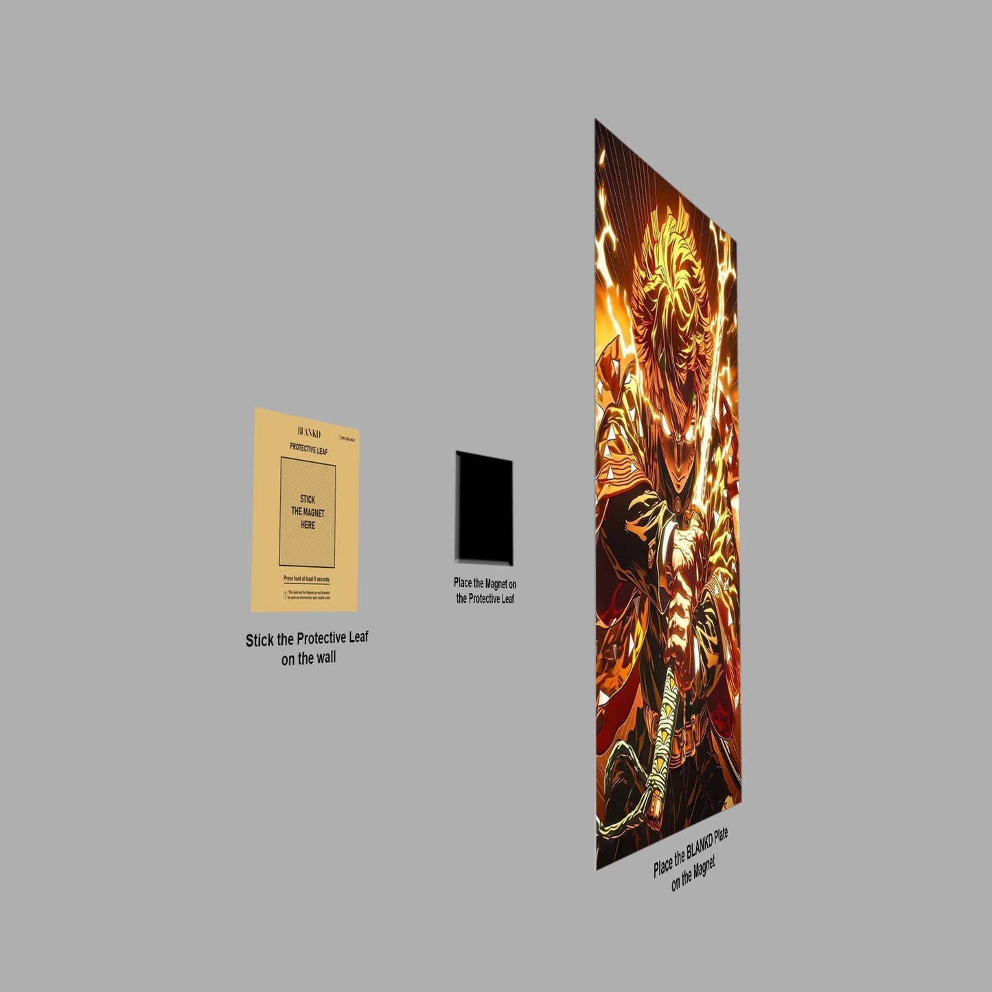 Zenitsu Agatsuma metal poster