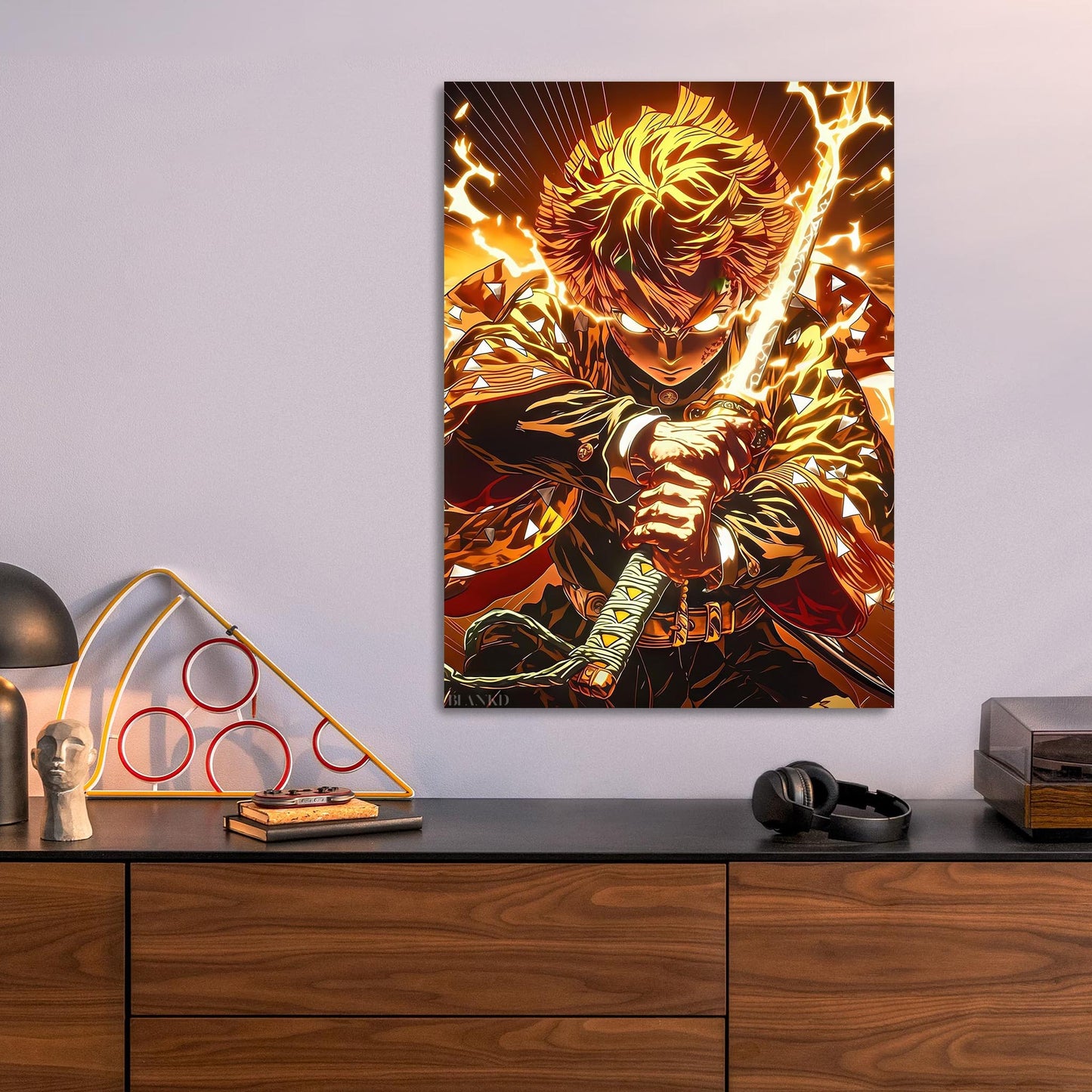 Zenitsu Agatsuma metal poster