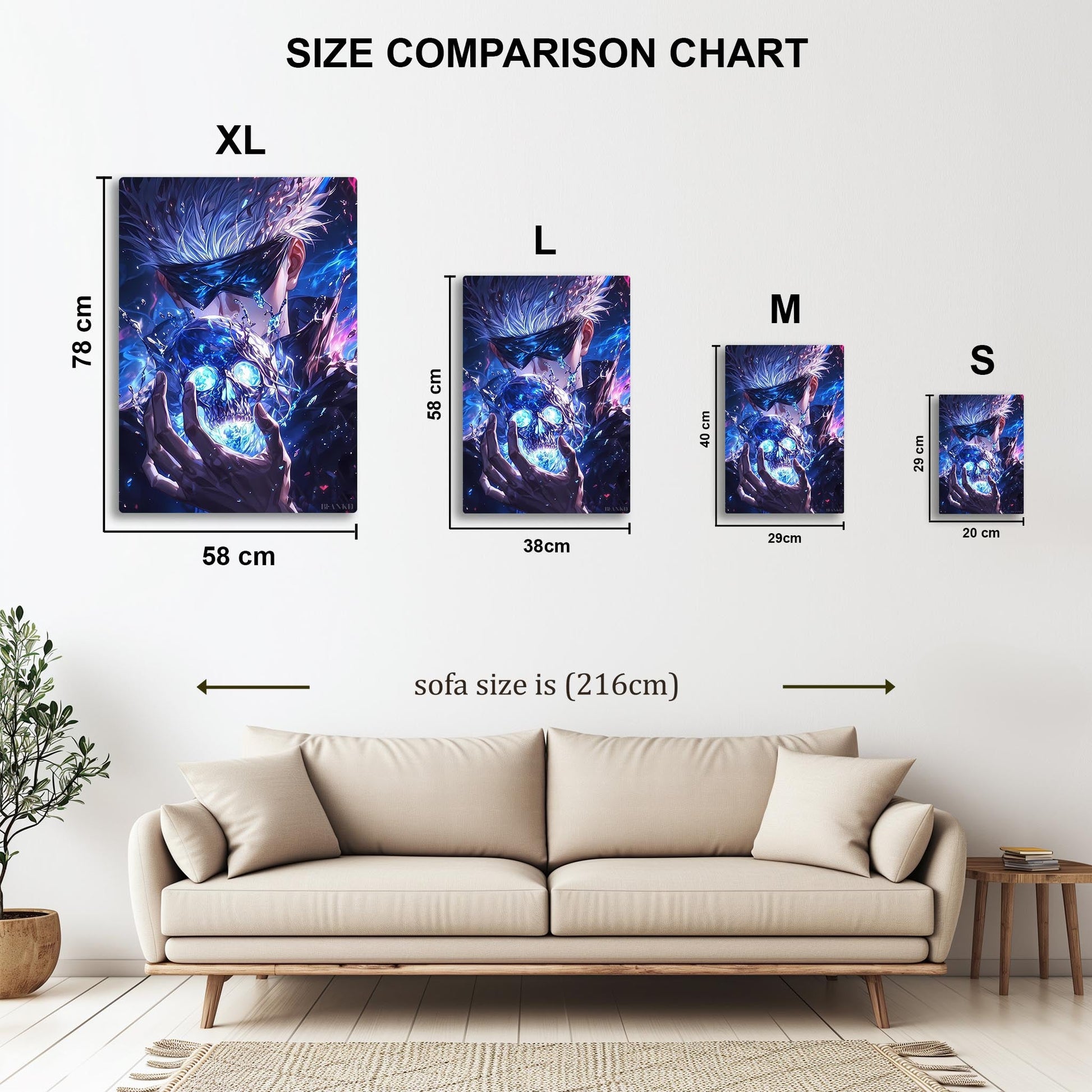 Limitless Void Gojo metal poster