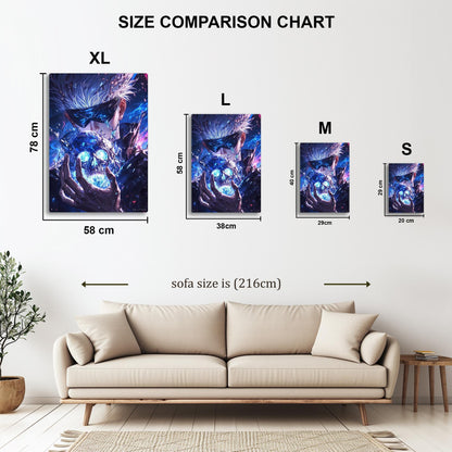 Limitless Void Gojo metal poster