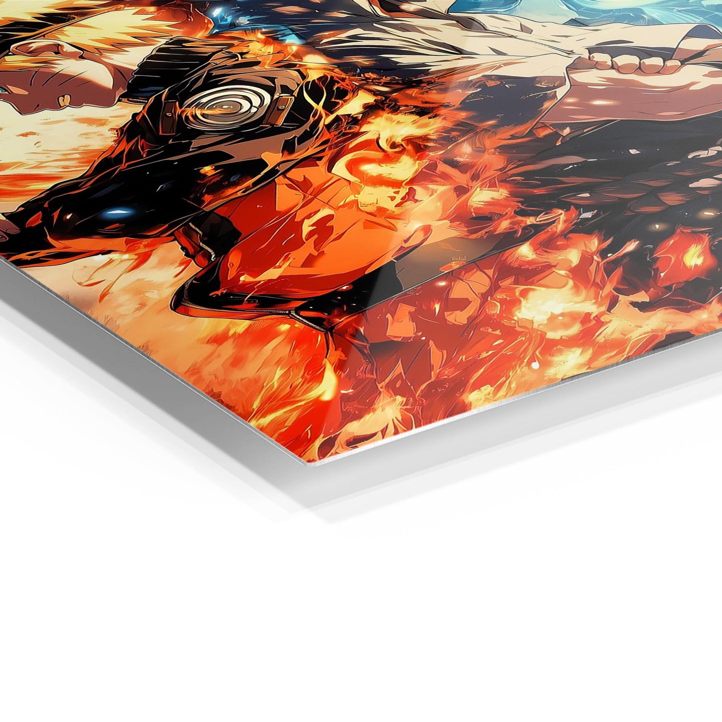 Naruto and Sasuke metal poster