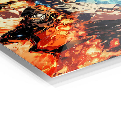 Naruto and Sasuke metal poster