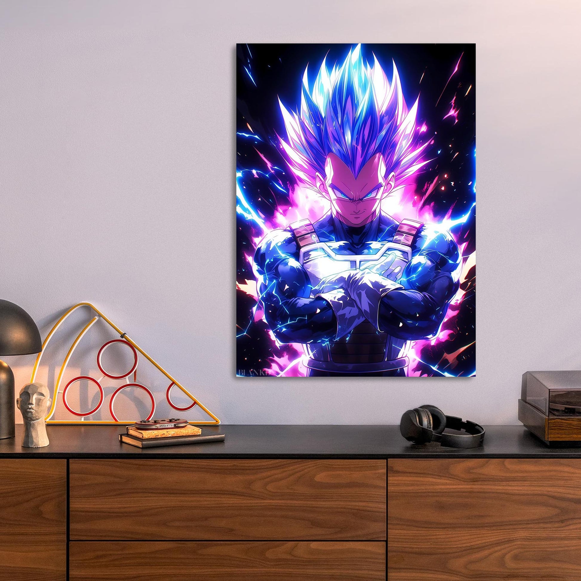 Vegeta Super Saiyan Blue metal poster