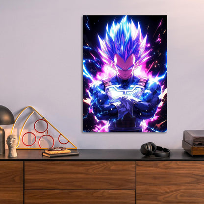 Vegeta Super Saiyan Blue metal poster