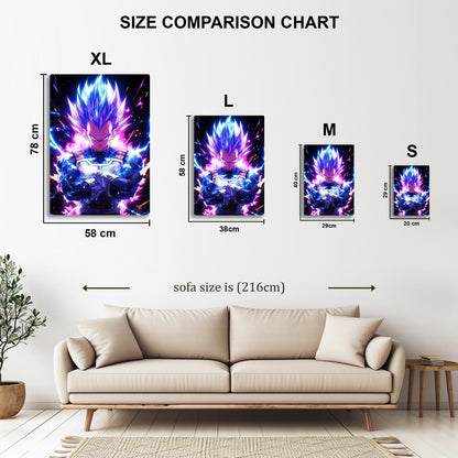 Vegeta Super Saiyan Blue metal poster
