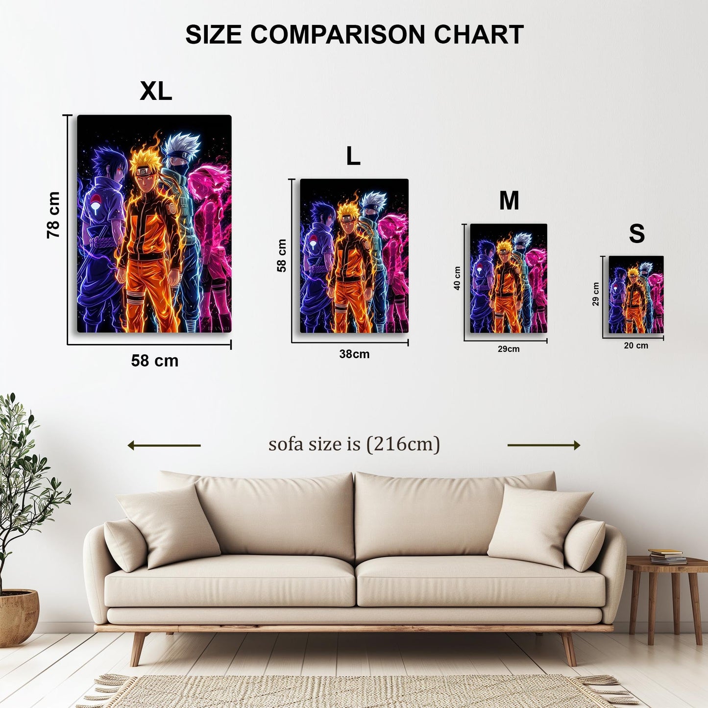 Naruto Rasengan metal poster