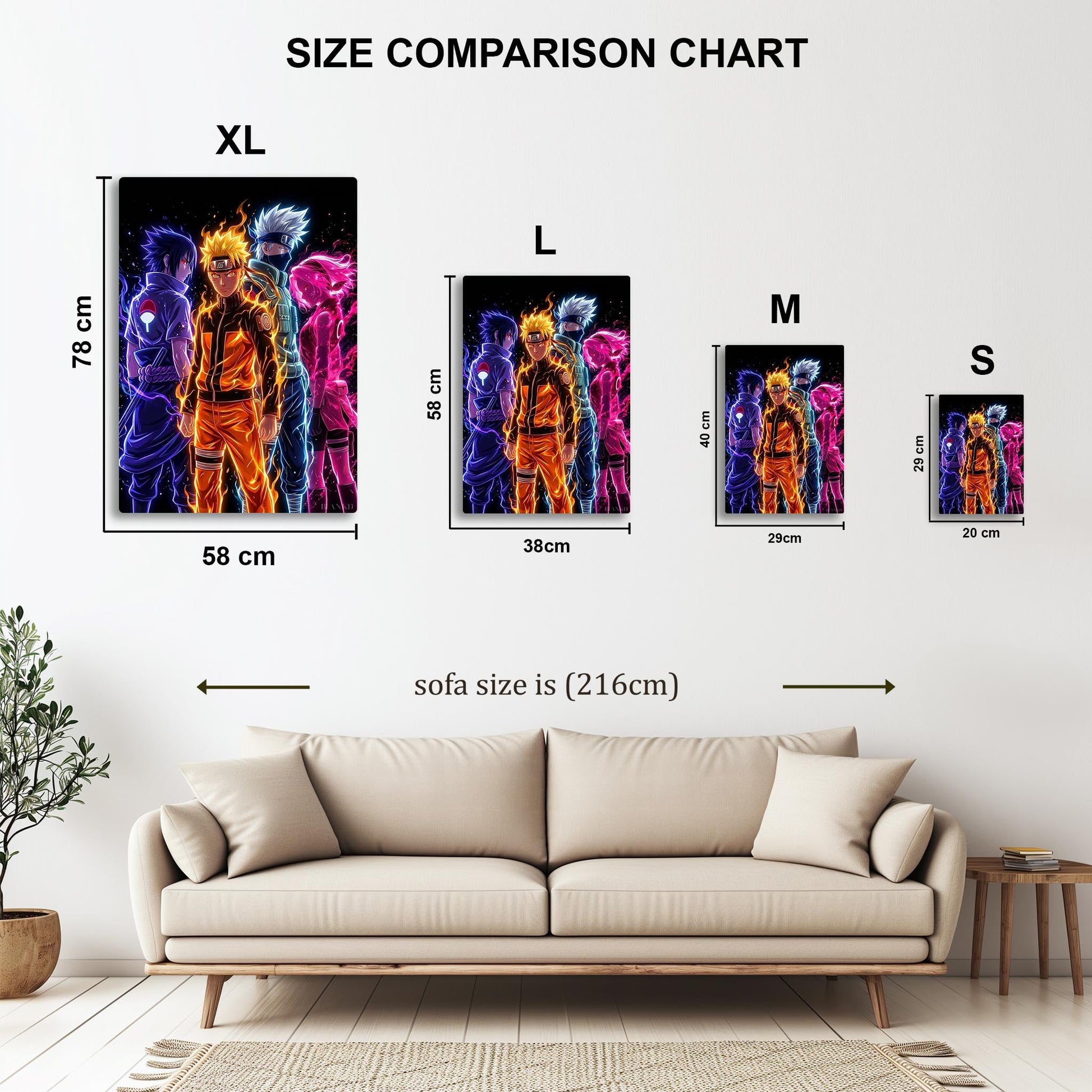 Naruto Rasengan metal poster