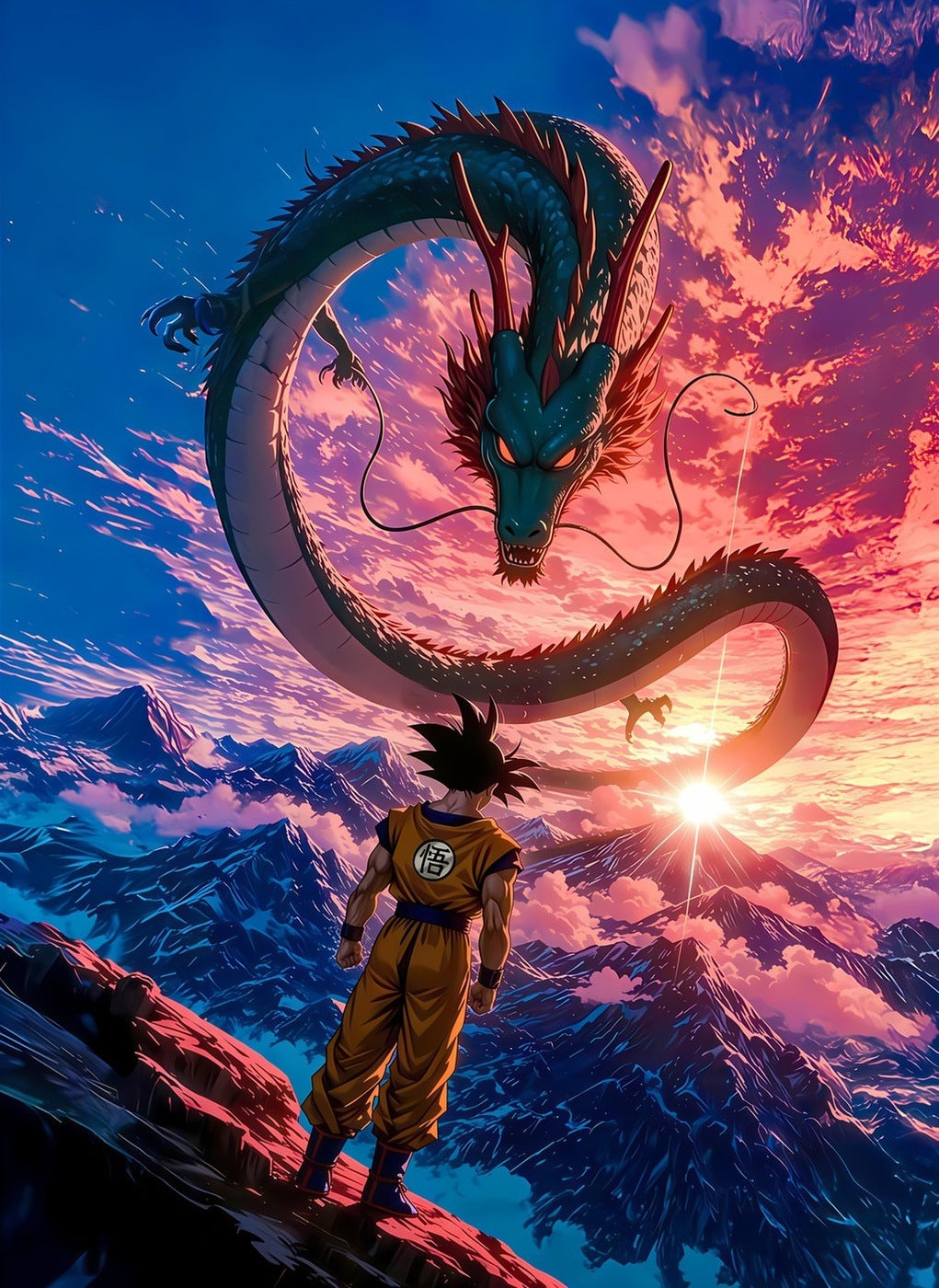 Dragon Summon Goku metal wall art